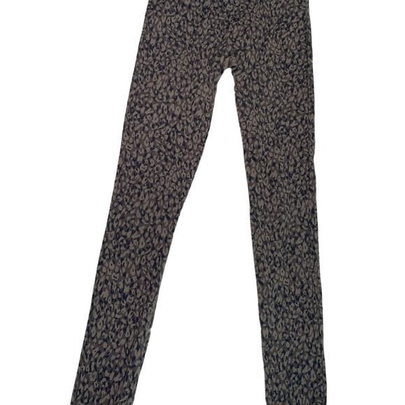 Spanx Size M Look At Me Now Seamless Leggings Mini Leopard Print Brown - Picture 2 of 8